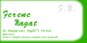 ferenc magat business card